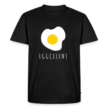 Egg Egg Fried Eggcelent - Men's Premium Organic T-Shirt - black - Front - Nico (187cm)