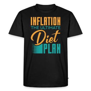Inflation Le régime ultime - T-shirt Premium bio Homme - noir - Devant - Nico (187cm)