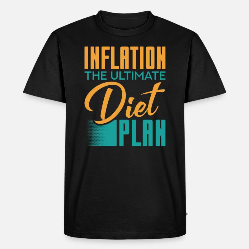Inflation Der ultimative Diätplan - Männer Premium Bio T-Shirt - Schwarz