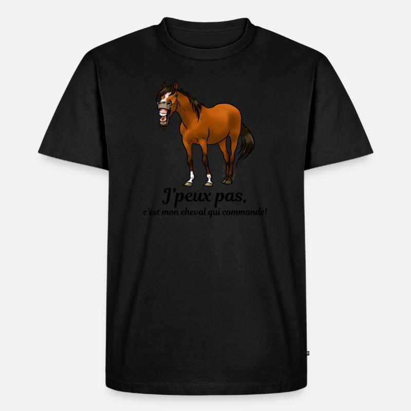 Mon cheval commande - T-shirt Premium bio Homme - noir