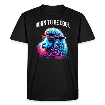 Sheep with Glasses Funny Cool Colorful Shepherd Gift - Men's Premium Organic T-Shirt - black - Front - Nico (187cm)