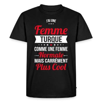 J'ai une femme Turque plus cool - T-shirt Premium bio Homme - noir - Devant - Nico (187cm)