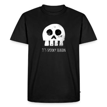 C'est la saison fantasmagorique | Crâne | Halloween - T-shirt Premium bio Homme - noir - Devant - Nico (187cm)