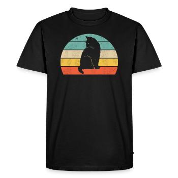 Chemise de chat mignonne - T-shirt Premium bio Homme - noir - Devant - Nico (187cm)