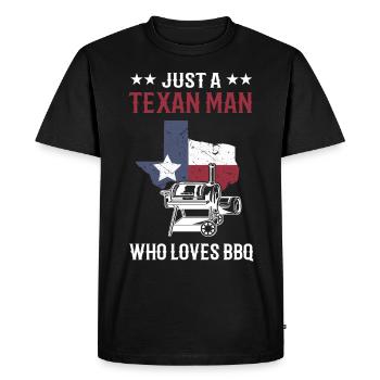 Barbecue Texas - T-shirt Premium bio Homme - noir - Devant - Nico (187cm)