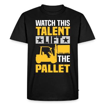 Forklift Driver Forklift Bearing Idée cadeau - T-shirt Premium bio Homme - noir - Devant - Nico (187cm)