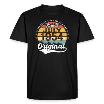 1954 Juillet - Années de grandeur depuis juillet 1954 - T-shirt Premium bio Homme - noir - Devant - Nico (187cm)