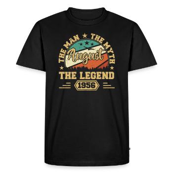 Légendaire depuis août 1956 Millésime 1956 août - T-shirt Premium bio Homme - noir - Devant - Nico (187cm)