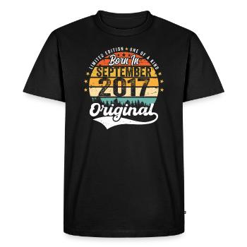 September 2017 Anniversary 2017 September - Men's Premium Organic T-Shirt - black - Front - Nico (187cm)