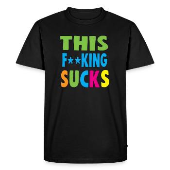 C’est de ça craint - T-shirt Premium bio Homme - noir - Devant - Nico (187cm)