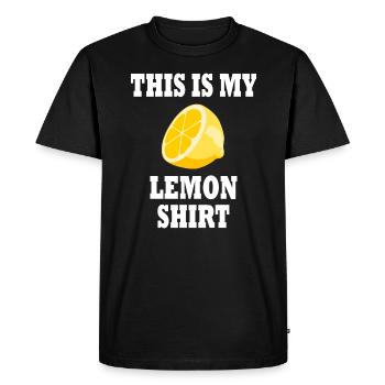 Jus de citron exotique citron citron citron - T-shirt Premium bio Homme - noir - Devant - Nico (187cm)