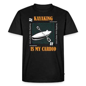 Faire du kayak en tant que Cardio Canoe Whitewater - T-shirt Premium bio Homme - noir - Devant - Nico (187cm)