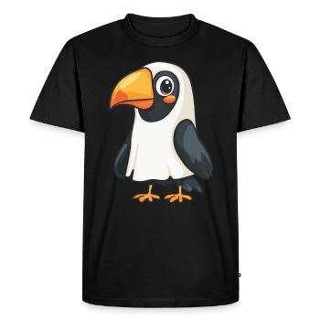 Toucan Bird Halloween Funny Ghost - Men's Premium Organic T-Shirt - black - Front - Nico (187cm)