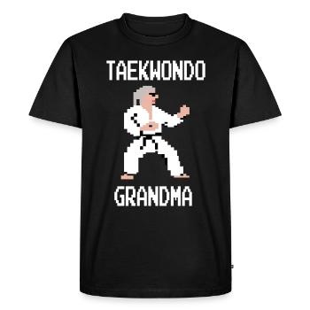 Taekwondo Grandma T Shirt Tae Kwon Do Oma TKD Omi - Men's Premium Organic T-Shirt - black - Front - Nico (187cm)