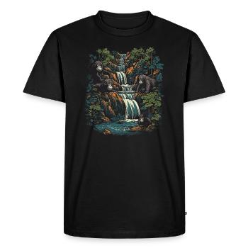 Gorilla Monkey Animal Baby Cub Monkey Gorillas - Men's Premium Organic T-Shirt - black - Front - Nico (187cm)