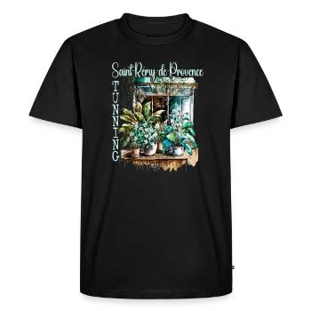 Saint Rémy-de-Provence Stunning Floral Garden - Men's Premium Organic T-Shirt - black - Front - Nico (187cm)