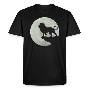 Roi Lion T-shirt - T-shirt Premium bio Homme - noir - Devant - Nico (187cm)
