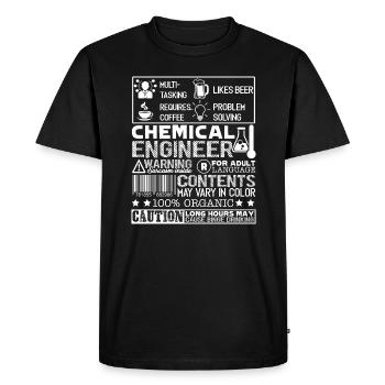Chemical Engineer Job - Men's Premium Organic T-Shirt - black - Front - Nico (187cm)