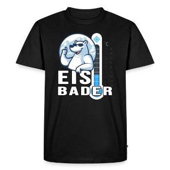 winterbader eisbär ice cool eisbader cold temp - Men's Premium Organic T-Shirt - black - Front - Nico (187cm)