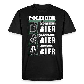 My daily routine as a polisher - Men's Premium Organic T-Shirt - black - Front - Nico (187cm)