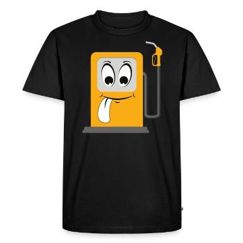 Cartoon Face Petrol Station - Men's Premium Organic T-Shirt - black - Front - Nico (187cm)