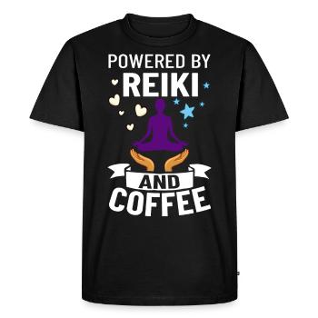 Reiki Guérisseur Énergie Guérison Musique Maître Pierre - T-shirt Premium bio Homme - noir - Devant - Nico (187cm)