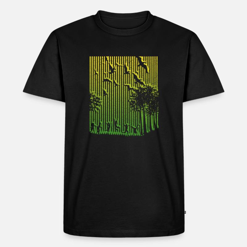 Illusion, Strichcode - Männer Premium Bio T-Shirt - Schwarz