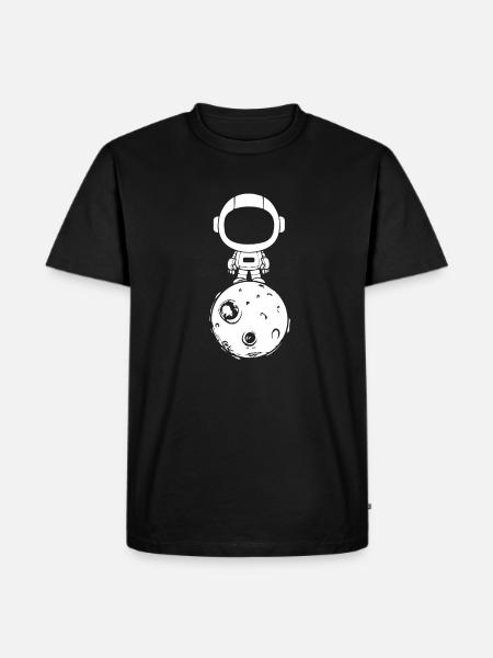 Kleiner Astronaut auf dem Mond - Men's Premium Organic T-Shirt - black