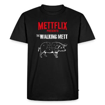 Mettflix Presents The Walking Mett - Men's Premium Organic T-Shirt - black - Front - Nico (187cm)