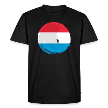 Drapeau luxembourgeois Drapeau luxembourgeois Accueil - T-shirt Premium bio Homme - noir - Devant - Nico (187cm)