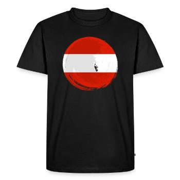 Drapeau de l’Autriche Drapeau autrichien AT - T-shirt Premium bio Homme - noir - Devant - Nico (187cm)
