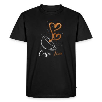 Amour du café - T-shirt Premium bio Homme - noir - Devant - Nico (187cm)