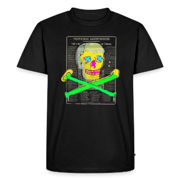 Calavera Vintage Skullart - Men's Premium Organic T-Shirt - black - Front - Nico (187cm)
