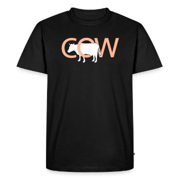 Cow Cow Letters Animal - Men's Premium Organic T-Shirt - black - Front - Nico (187cm)