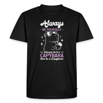 Soyez toujours vous-même à moins que vous ne puissiez être un capybara - T-shirt Premium bio Homme - noir - Devant - Nico (187cm)