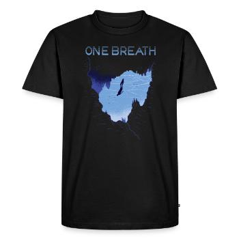 Apnée One Breath Plongée Apnée Diver Ocean - T-shirt Premium bio Homme - noir - Devant - Nico (187cm)