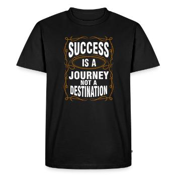 Le succès est un voyage, pas une motivation d’objectif - T-shirt Premium bio Homme - noir - Devant - Nico (187cm)