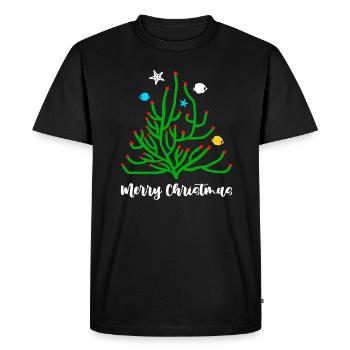 Joyeux Noël Corail - T-shirt Premium bio Homme - noir - Devant - Nico (187cm)