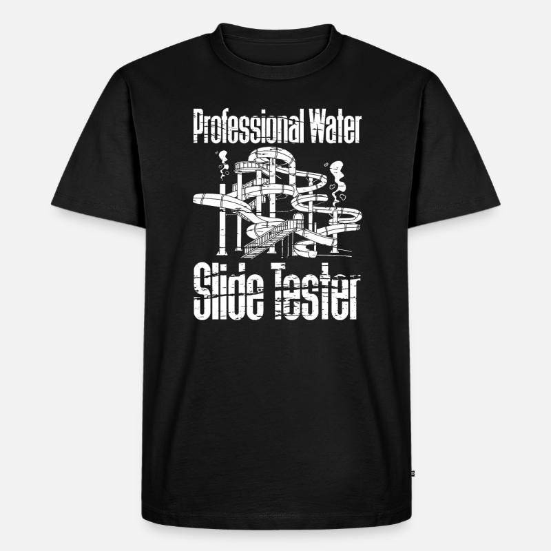 Professioneller Wasserrutschentester - Männer Premium Bio T-Shirt - Schwarz