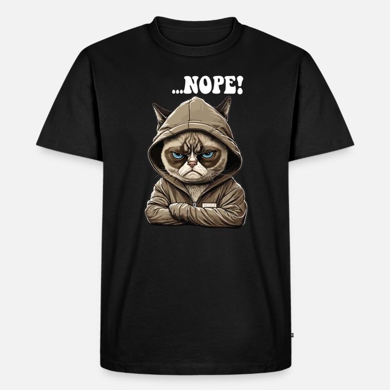 Nope! Neinsager - Mitarbeiter Arbeitskollegen - Männer Premium Bio T-Shirt - Schwarz