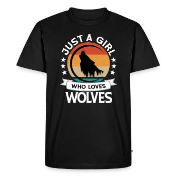 Juste une fille qui aime la tenue de loup loup pour - T-shirt Premium bio Homme - noir - Devant - Nico (187cm)