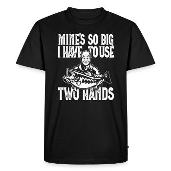 Des mines si grosses que je dois utiliser une perche à deux mains - T-shirt Premium bio Homme - noir - Devant - Nico (187cm)