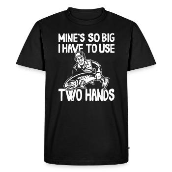 Des mines si grosses que je dois utiliser une perche à deux mains - T-shirt Premium bio Homme - noir - Devant - Nico (187cm)
