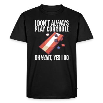Jeu de Cornhole Tenue de trou de maïs avec Cornhole - T-shirt Premium bio Homme - noir - Devant - Nico (187cm)