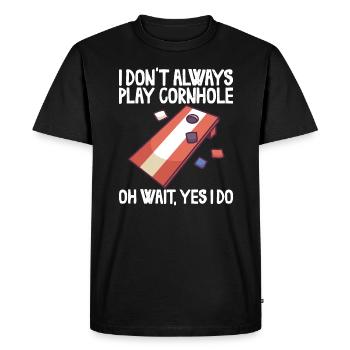 Jeu de Cornhole Tenue de trou de maïs avec Cornhole - T-shirt Premium bio Homme - noir - Devant - Nico (187cm)