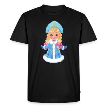 Ded Moroz Snegourotchka, Père Noël russe - T-shirt Premium bio Homme - noir - Devant - Nico (187cm)