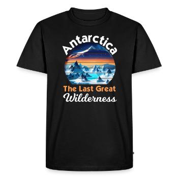 Antarctique Le dernier grand désert en plein air - T-shirt Premium bio Homme - noir - Devant - Nico (187cm)
