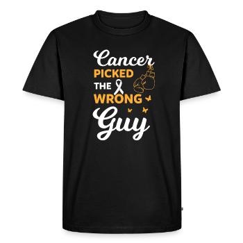 Wrong Boy Elected: Cancer Awareness - Men's Premium Organic T-Shirt - black - Front - Nico (187cm)