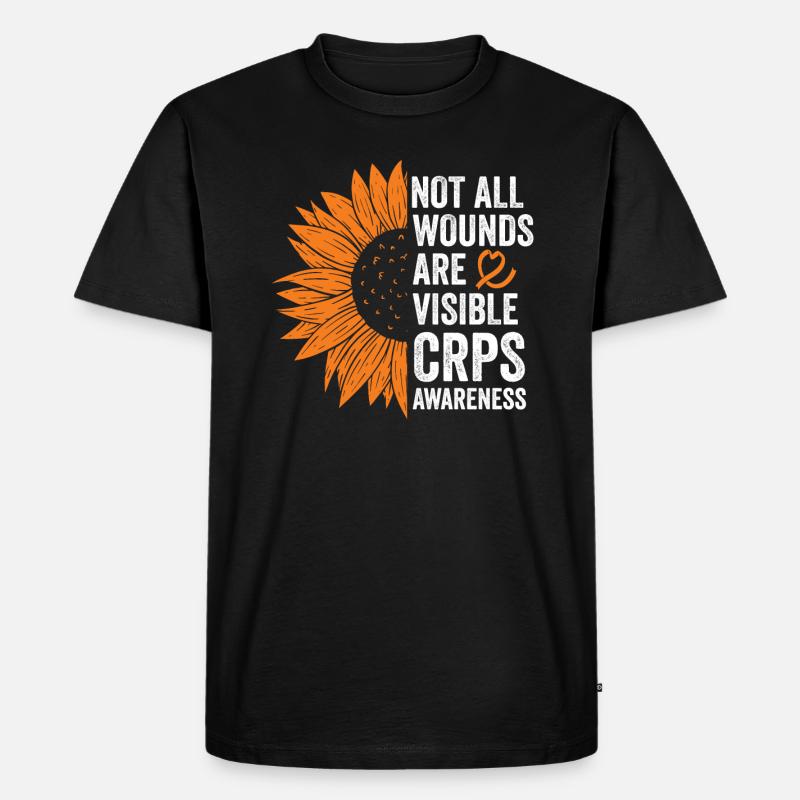 Unsichtbare Kämpfe: CRPS-Bewusstsein - Männer Premium Bio T-Shirt - Schwarz
