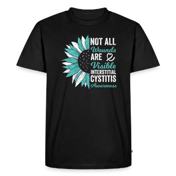 Interstitial Cystitis: Invisible Wounds - Men's Premium Organic T-Shirt - black - Front - Nico (187cm)